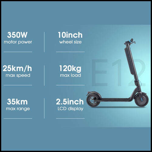Mini Elektro Scooter E12 350W leicht handlich faltbar mit Fahrradzulassung