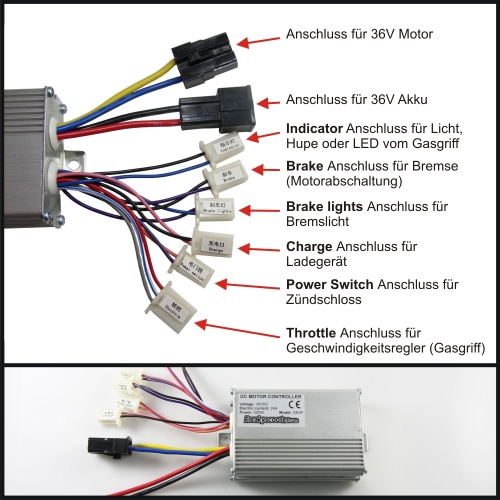 Motor Controller 36V 24A Modell 36V5P / 500W