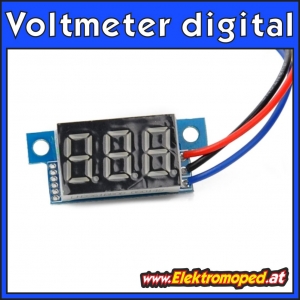 Digitales Voltmeter für Gleichstrom DC 0-30V oder 0-100V